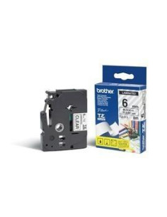 NASTRO DA 6MM NERA SU TRASPARENTE