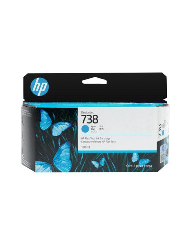 HP 738 130-ML CYAN DESIGNJET INK