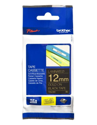 NASTRO LAMIN 12MM ORO SU NERO