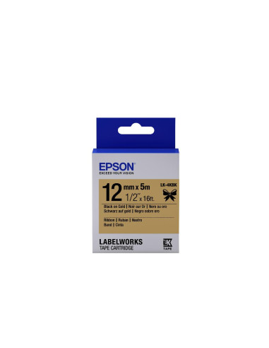 NASTRO LK-4KBK SATIN NERO ORO 12X5