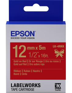 NASTRO LK-RKKK SATIN ORO ROSSO 12X5