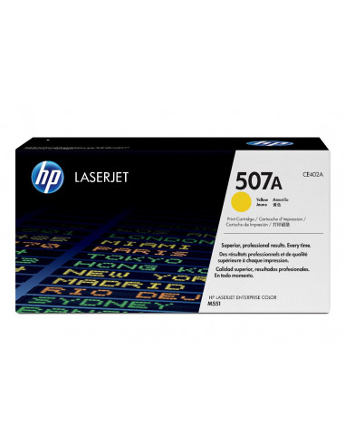 HP 507A YELLOW LASERJET TONER CARTR