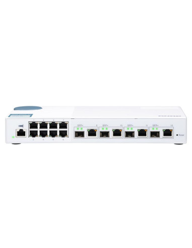 QNAP 12 PORTS SWITCH 8x1Gb  4x10Gb
