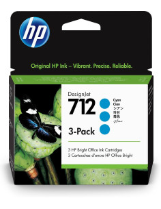 HP 712 3-PACK 29-ML CYAN DESIGN INK