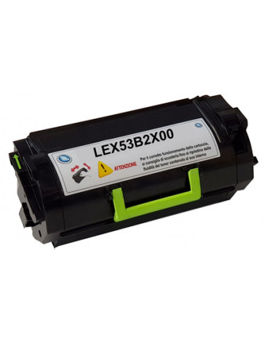  Toner Monocromatico 53B2X00 45.000 copie 
BLACK Confezione da 1 (Compatibile Lexmark Cod. Originale 53B2X00)