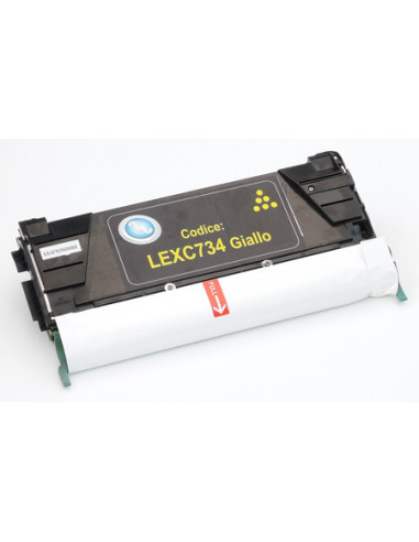  Toner a Colori C734A1YG C736H1YG 24B5806 6.000 copie 
GIALLO Confezione da 1 (Compatibile Lexmark Cod. Originale 0C736H1YG)