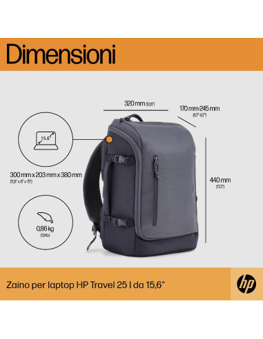 HP Travel 25 Liter 15 6 Iron GreyLa