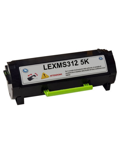  Toner Monocromatico  51F2H00  50F2HOE 51F2H0E 5.000 copie 
BLACK Confezione da 1 (Compatibile Lexmark Cod. Originale 51F2H00)