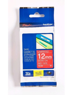NASTRO TIPO TZ 12MM BIANCO  ROSSO