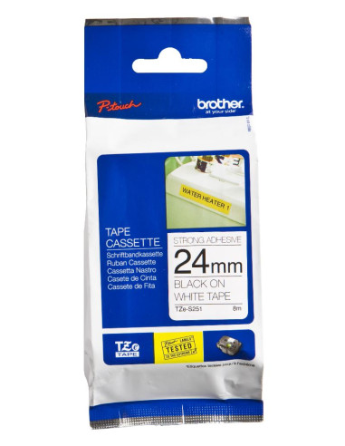 NASTRO TZ 24MM NERO BIANCO AD RESIS