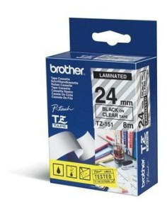 NASTRO 24 MM  ETICHET NERO TRASP
